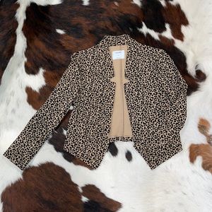 Old Navy Leopard Cropped Blazer!